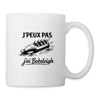 Je peux pas j’ai bobsleigh – Humour sport d’hiver - Mug blanc - blanc - Droite