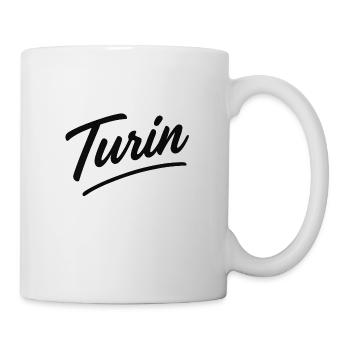 Lettrage à la main en écriture de Turin - Mug blanc - blanc - Droite