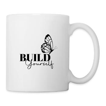 Construisez-vous un t-shirt papillon motivant - Mug blanc - blanc - Droite