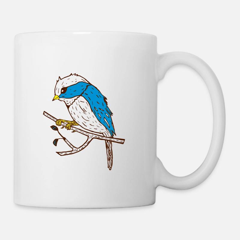 Illustration d'oiseau mignon - Mug blanc - blanc