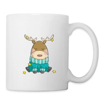bande dessinée de renne de Noël Putziges - Mug blanc - blanc - Droite