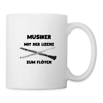Die Flöten Lizenz haben Flötenspieler im Orchester - Tasse - Weiß - Rechts