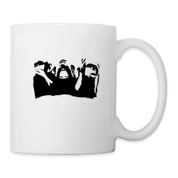 3_affen - Tasse - Weiß - Rechts