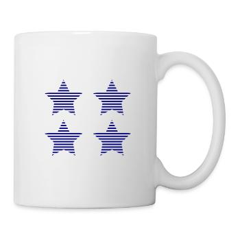 STERN. STERNE. STERN. STERNE. FEST. JAHRESTAG - Tasse - Weiß - Rechts