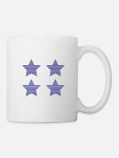 STERN. STERNE. STERN. STERNE. FEST. JAHRESTAG - Tasse - Weiß