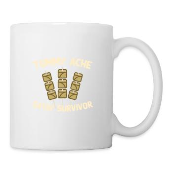Maux de ventre Satay Survivant Drôle de nourriture préférée - Mug blanc - blanc - Droite