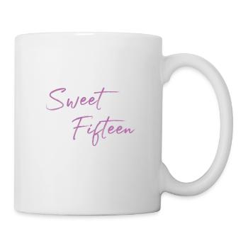 Sweet Fifteen Geschenkidee zum 15. Geburtstag - Tasse - Weiß - Rechts