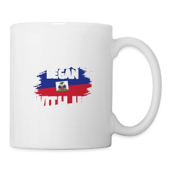 Mois du patrimoine haïtien Début de la liberté du drapeau haïtien - Mug blanc - blanc - Droite
