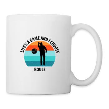 Boule Petanque Boccia Boules - Tasse - Weiß - Rechts
