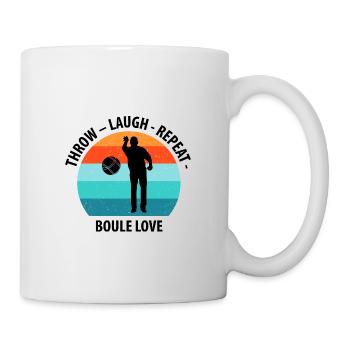 Boule Petanque Boccia Boules - Tasse - Weiß - Rechts