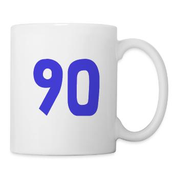 90. 90 ANS. 90e ANNIVERSAIRE. ANNIVERSAIRE 90 ANS. - Mug blanc - blanc - Droite
