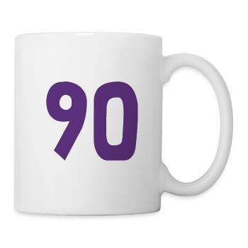 90. 90 YEARS. 90TH ANNIVERSARY. 90TH ANNIVERSARY. - Mug - white - Right