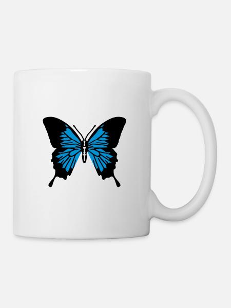 Schmetterling - Tasse - Weiß