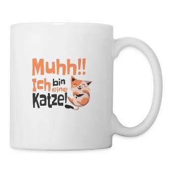 Süße Katze für Strampler für eine Babyparty - Tasse - Weiß - Rechts
