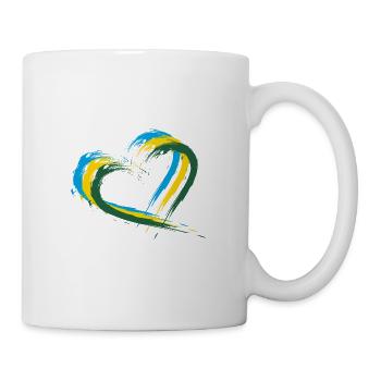 Ruanda Herz - Tasse - Weiß - Rechts