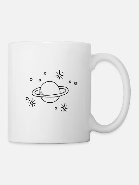 Minimalistisches Universum - Tasse - Weiß