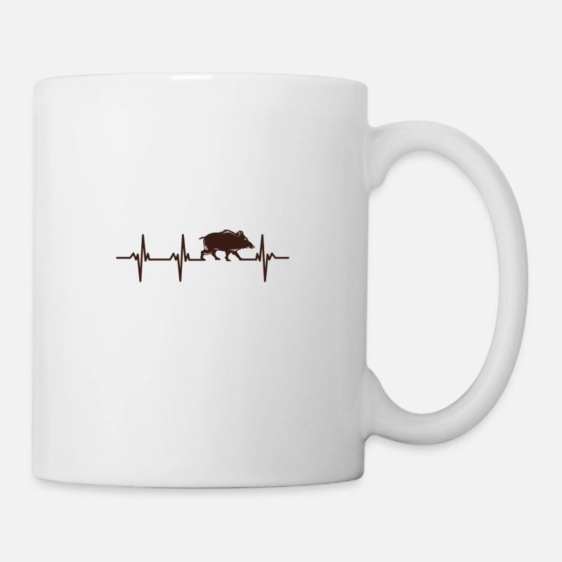 beat hunting boar humor hunter gift - Mug - white
