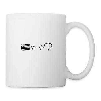 battement coeur bretagne homme humour breton drole - Mug blanc - blanc - Droite