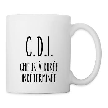 chieur à durée indéterminée - Mug blanc - blanc - Droite