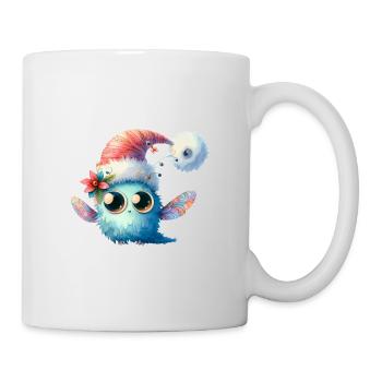 Cute, funny Christmas monster - Mug - white - Right
