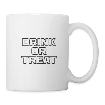 Drink Or Treat Funny Halloween Saying Quote - Mug - white - Right