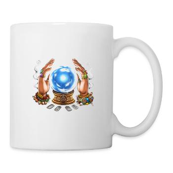 Wahrsager-Kristallkugel - Tasse - Weiß - Rechts