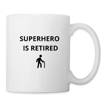 Superhero Is Retired - Mug - white - Right
