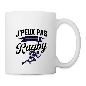I can't I have rugby - Mug - white - Right