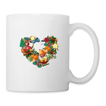 Heart,Christmas,Advent Heart,Flower Heart - Mug - white - Right