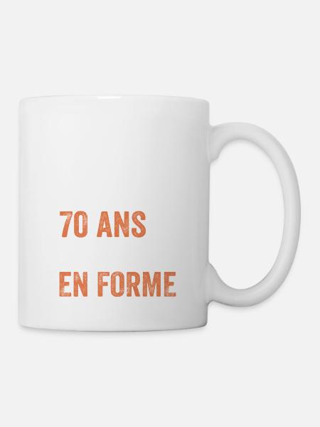 Cadeau anniversaire 70 ans Vélo - Mug blanc - blanc