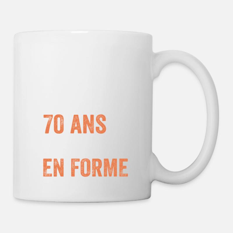 Cadeau anniversaire 70 ans Vélo - Mug blanc - blanc