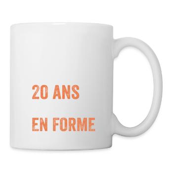 Cadeau anniversaire 20 ans Vélo - Mug blanc - blanc - Droite