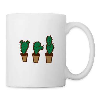 Kaktus stachel Kakteen im Topf - Tasse - Weiß - Rechts