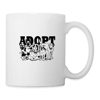 Adopt Dogs Shirt - Mug - white - Right