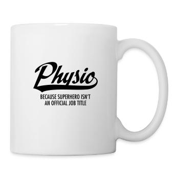Physio Superhero - Physiotherapie Spruch - Tasse - Weiß - Rechts