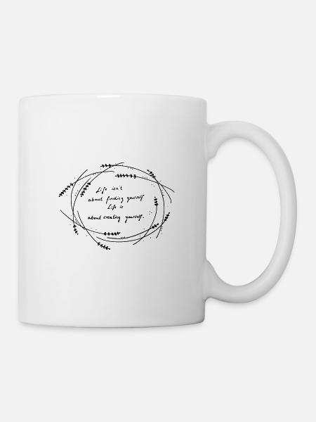 La vie est design (belle citation) - Mug blanc - blanc