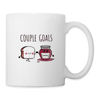 Objectifs de couple toast et confiture - Mug blanc - blanc - Droite
