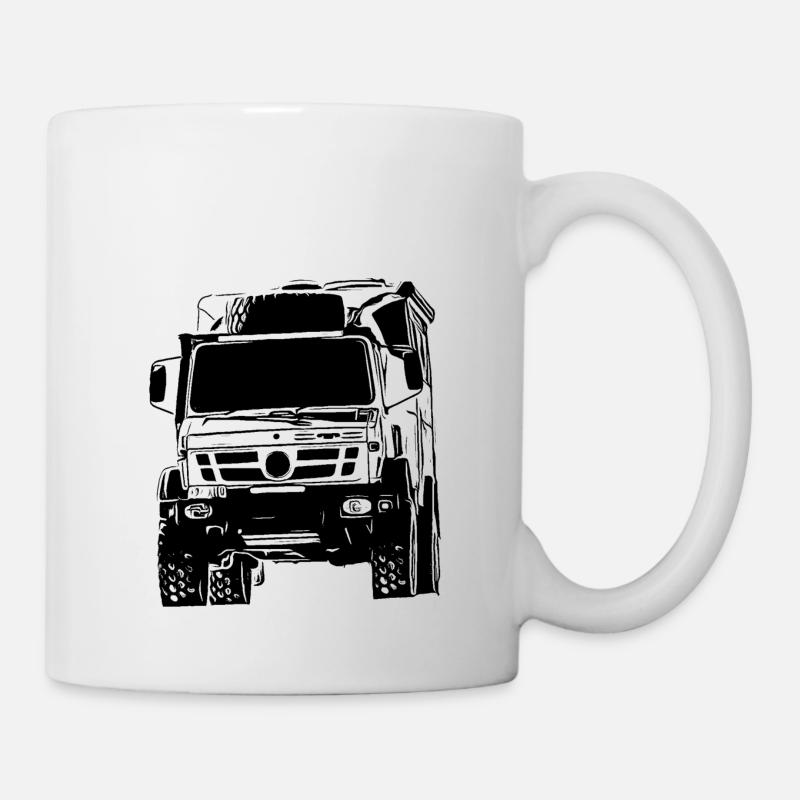 Unimog , Nutzfahrzeug, Lkw, Unimog 406, Traktor - Tasse - Weiß