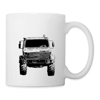 Unimog, véhicule utilitaire, camion, Unimog 406, tracteur - Mug blanc - blanc - Droite