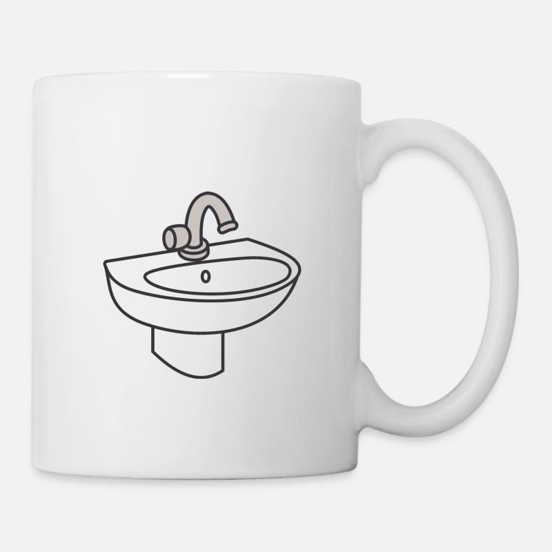 Waschbecken - Tasse - Weiß