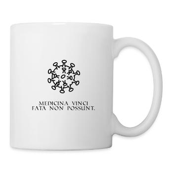 the fate can not cause disease Latin black - Mug - white - Right
