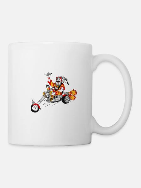 Moto, Wiltsch, Frech, Suisse, Camping - Mug blanc - blanc