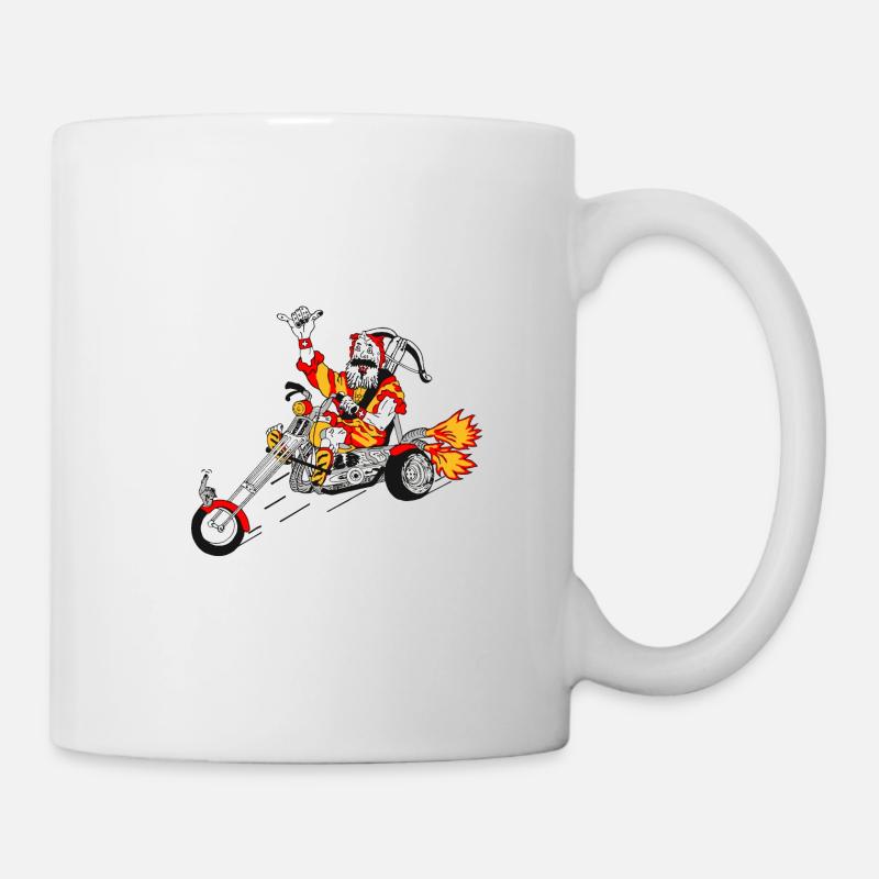 Moto, Wiltsch, Frech, Suisse, Camping - Mug blanc - blanc