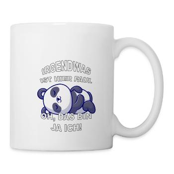 Süßer Panda Pandabär Tiere schlafen faul - Tasse - Weiß - Rechts