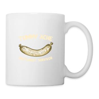 Maux de ventre Bratwurst Survivor Drôle de nourriture préférée - Mug blanc - blanc - Droite