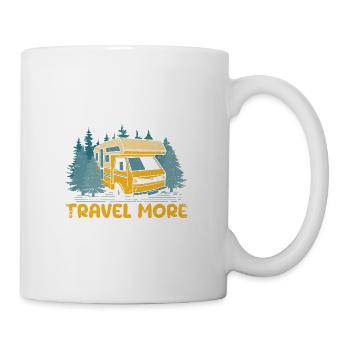 Travel More Tourist Vacation Traveler Trip Road - Mug - white - Right