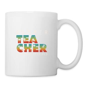 Professeur Recharge d’été requise Vacances à la plage - Mug blanc - blanc - Droite