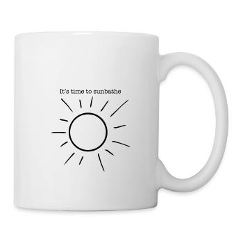 C’est l’heure de bronzer. Il est temps de profiter du soleil. - Mug blanc - blanc - Droite