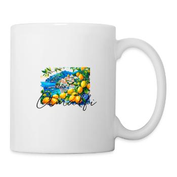 amalfi, lemons, porcelain, Italy, landscape - Mug - white - Right