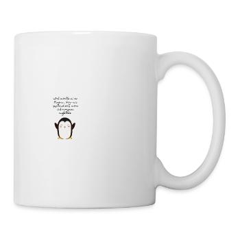 Pinguin - Tasse - Weiß - Rechts